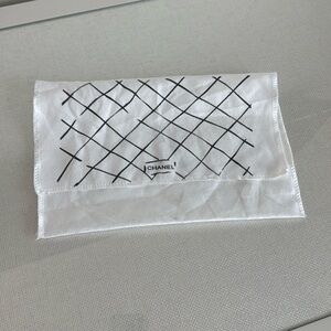 CHANEL White Fabric Dust Sleeper Pouch for Bag